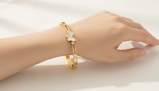 Butterfly Grace Crystal Cuff