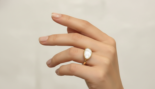 Pebble Pearl Ring
