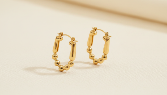 Beaded Hoop Earrings